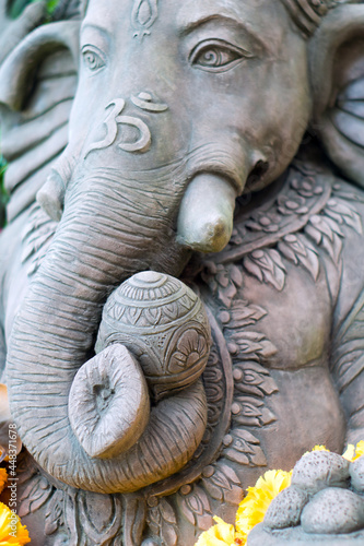 Stucco sculpture of Ganesha, the Hindu deity
