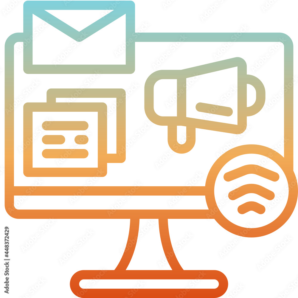 digital marketing gradient icon digital marketing gradient icon