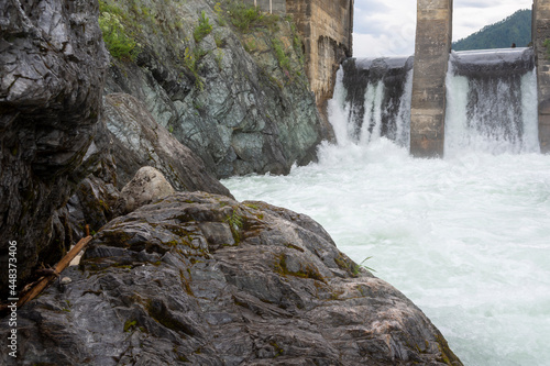 Old hydroelectric power station. Chemal, Altai Republic. Russia