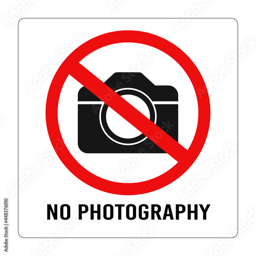 No Photography sign