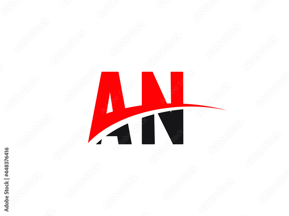 Fototapeta premium AN Letter Initial Logo Design Template