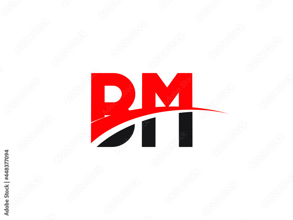 Obraz premium BM Letter Initial Logo Design Template