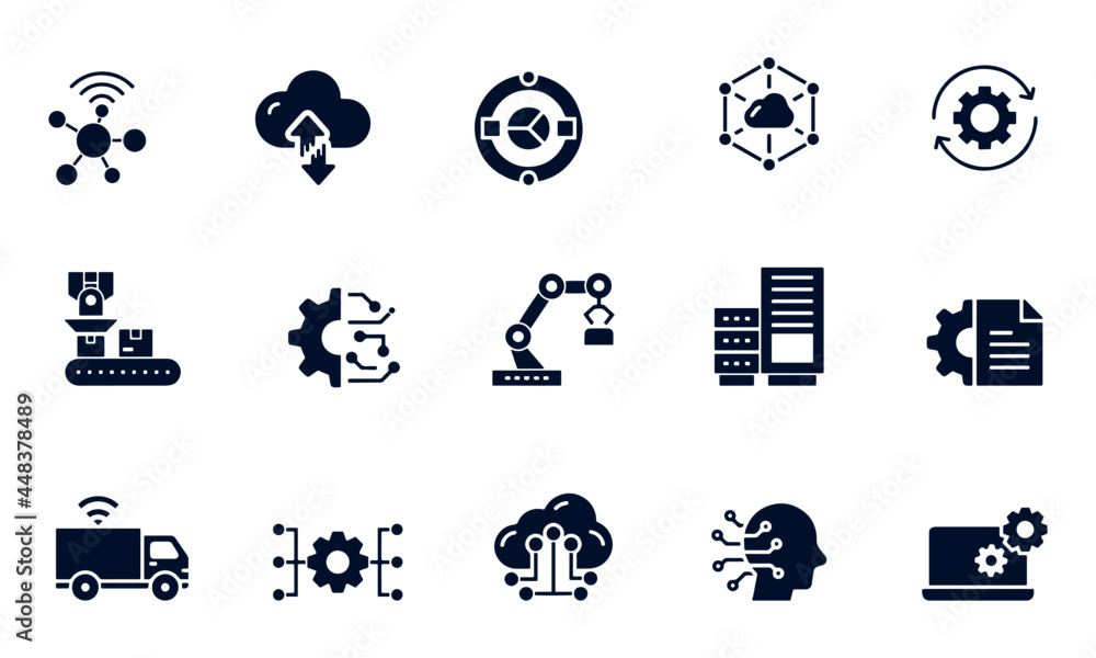 Industry 4.0 Related Vector Icons Industry 4.0 Related Vector Icons