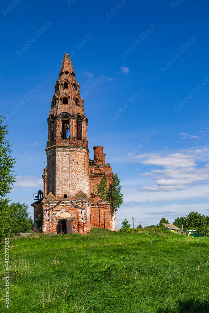 landscape abandoned orthodox church