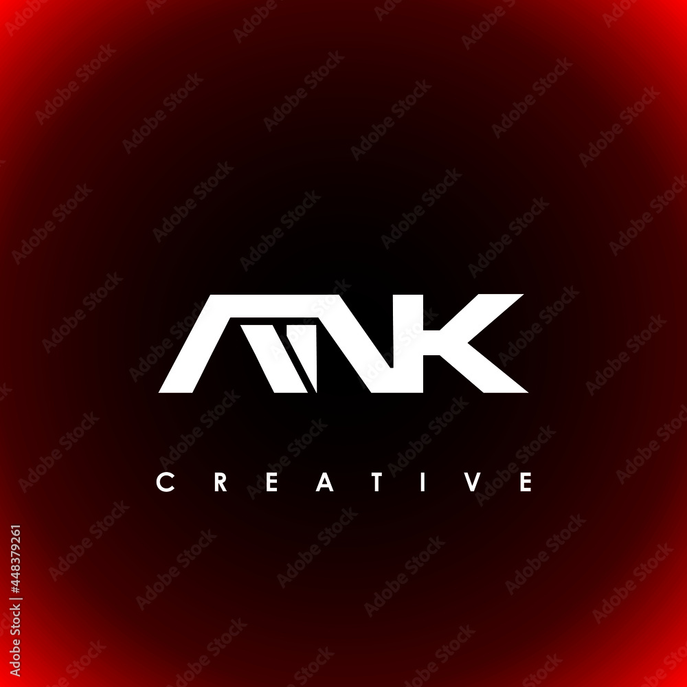 ANK Letter Initial Logo Design Template Vector Illustration Stock