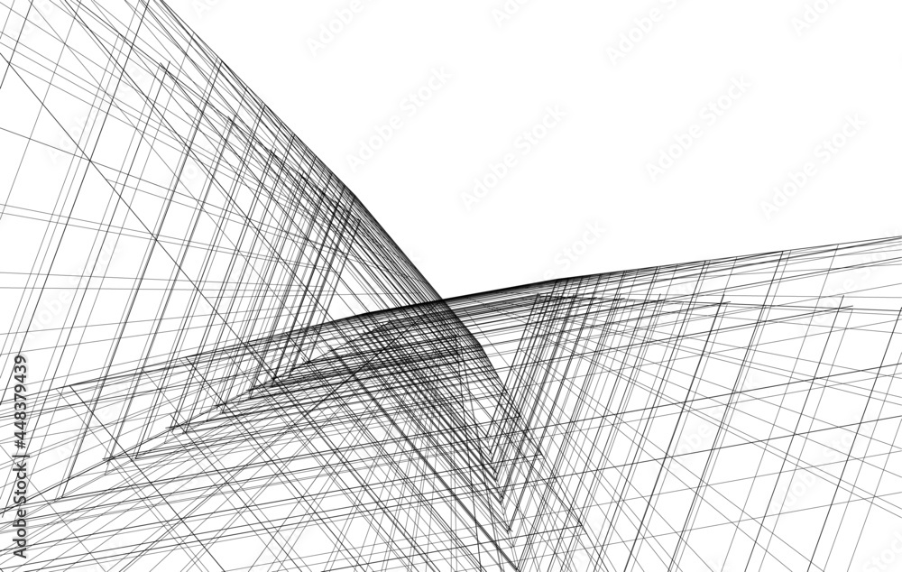 architectural concept drawing 3d illustration architectural concept drawing 3d illustration