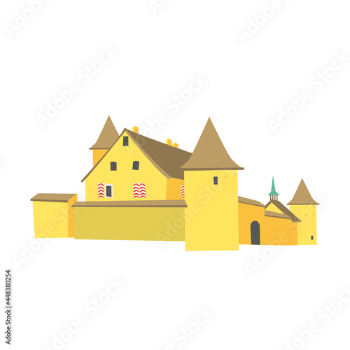 Illustration du château de Raymontpierre au Jura, Suisse