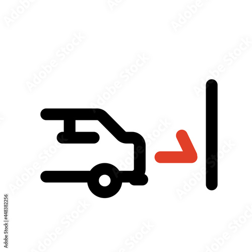 Auto parking car icon