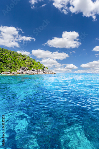 Turquoise water of Andaman Sea at Similan Islands, Phang-Nga, Thailand,