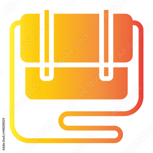 women bag flat gradient icon