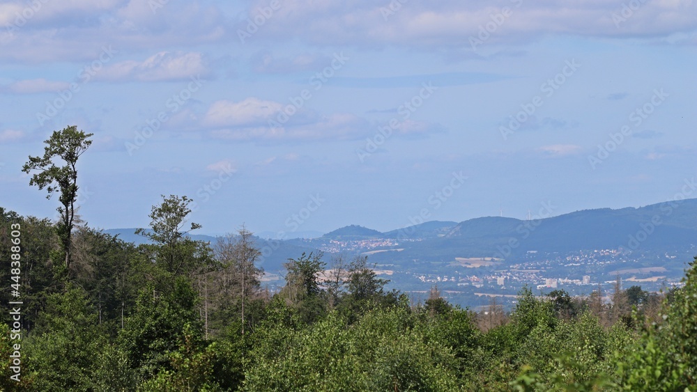 Blick vom Kaufunger Wald auf Baunatal und Schauenburg