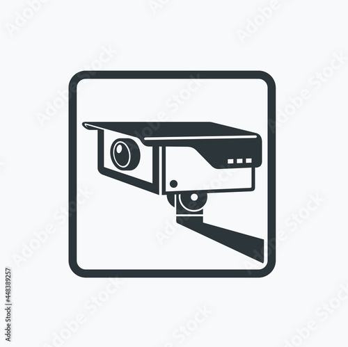 illustration of cctv, cctv symbol, vector art.