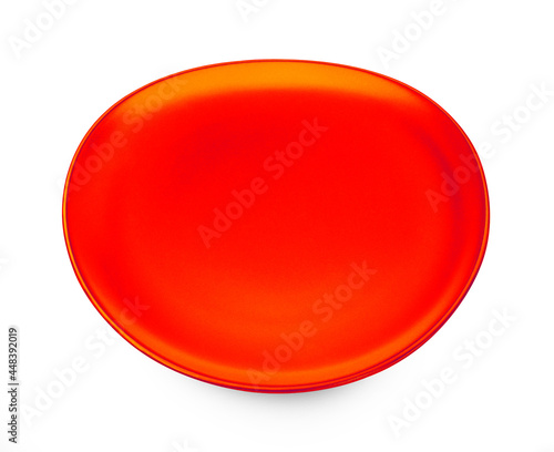 empty plate on white background