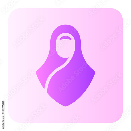 hijab flat gradient icon