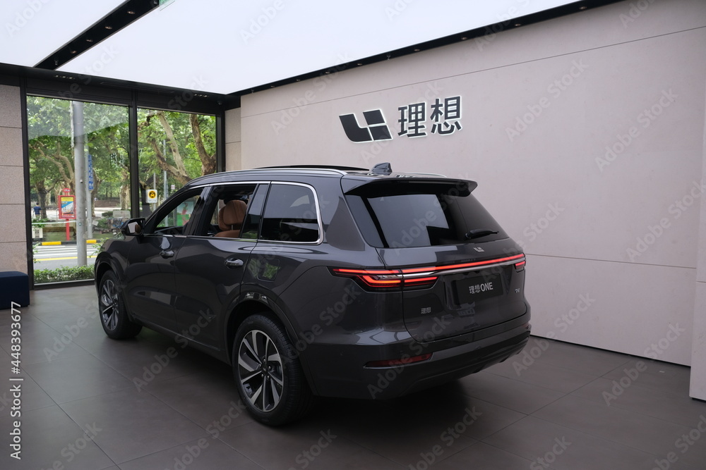 shanghai.ChinaAugust 2021 Li Auto electric car in store. Li Auto Also