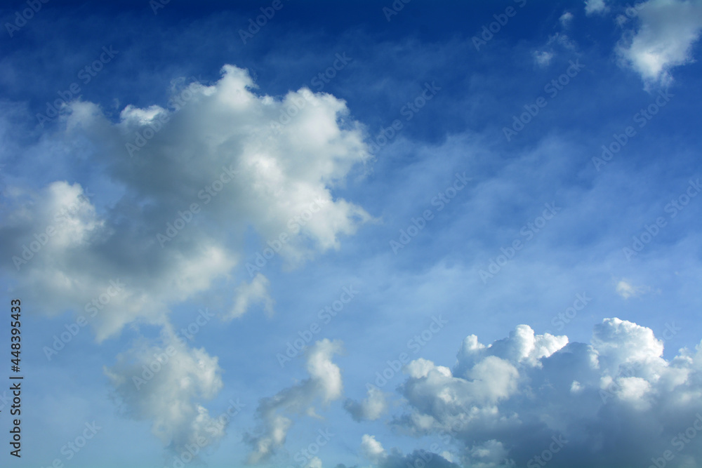 Fototapeta premium Clouds and blue sky so beautiful.