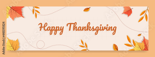 Happy Thanksgiving banner free vector