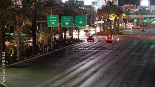 Las Vegas Strip Busy Street Traffic Time Lapse Nevada USA