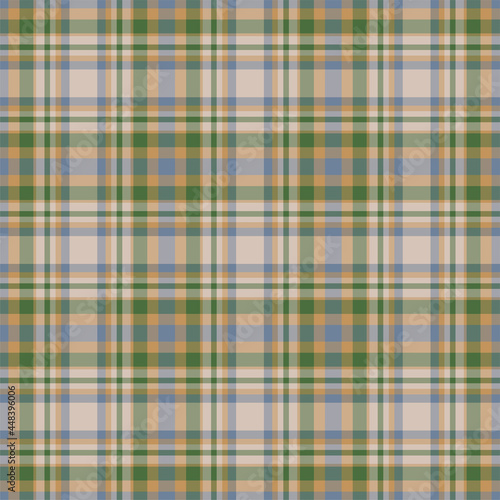 Wallpaper Mural Plaid seamless pattern. Vector background of textile ornament. Flat fabric design. Torontodigital.ca