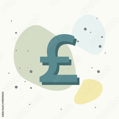 Vector image of a pound sign on multicolored background.