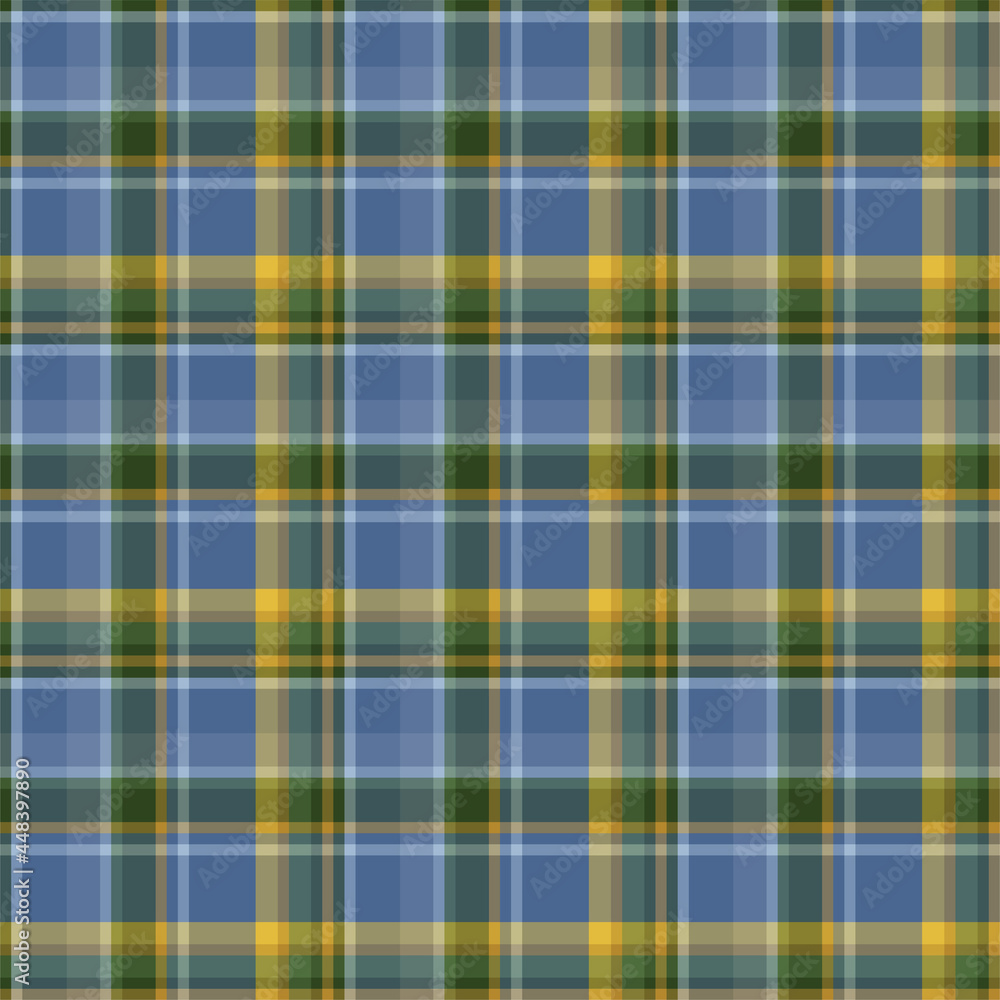 Fototapeta premium Plaid seamless pattern. Vector background of textile ornament. Flat fabric design.