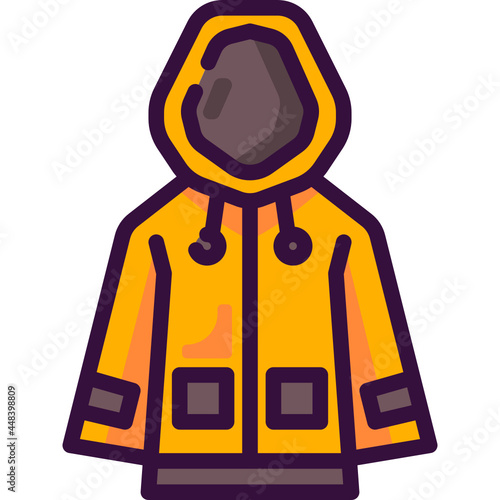 raincoat line icon