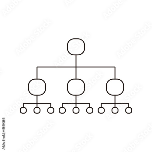 management structure icon, vector, symbol, illustration