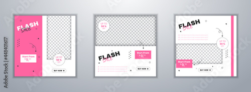 Flash sale concept banner template design.