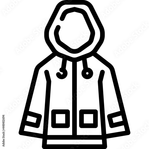raincoat line icon