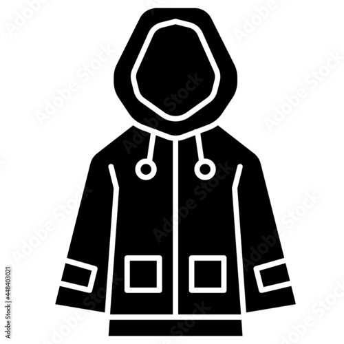 raincoat solid icon