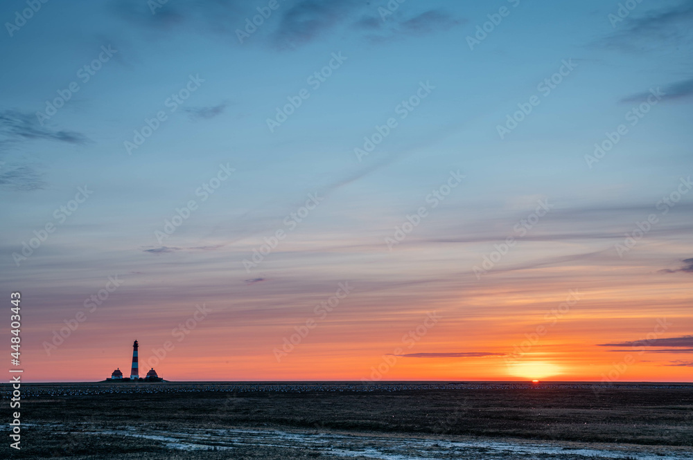 Westerhever in Nordfriesland in the German state of Schleswig-Holstein Westerhever in Nordfriesland in the German state of Schleswig-Holstein