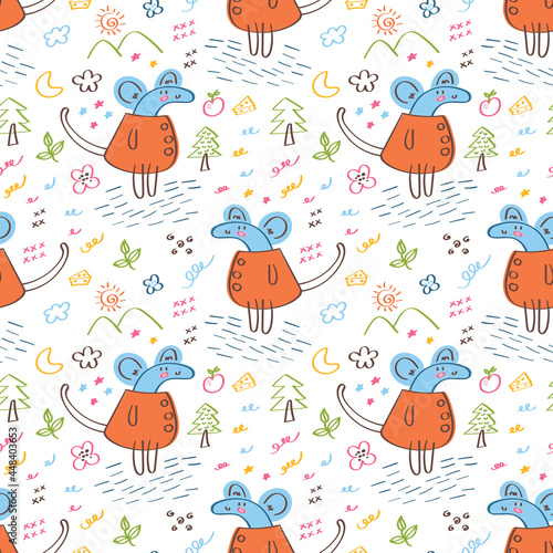 seamless repeating pattern with mice