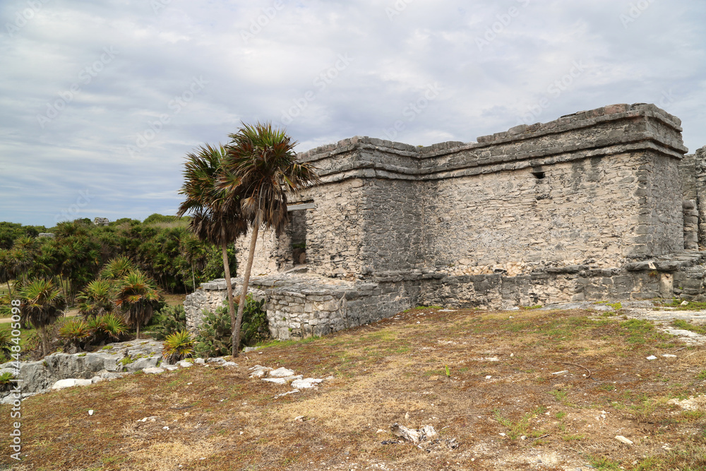 Ruins in the Mayan city of Tulum, Mexico