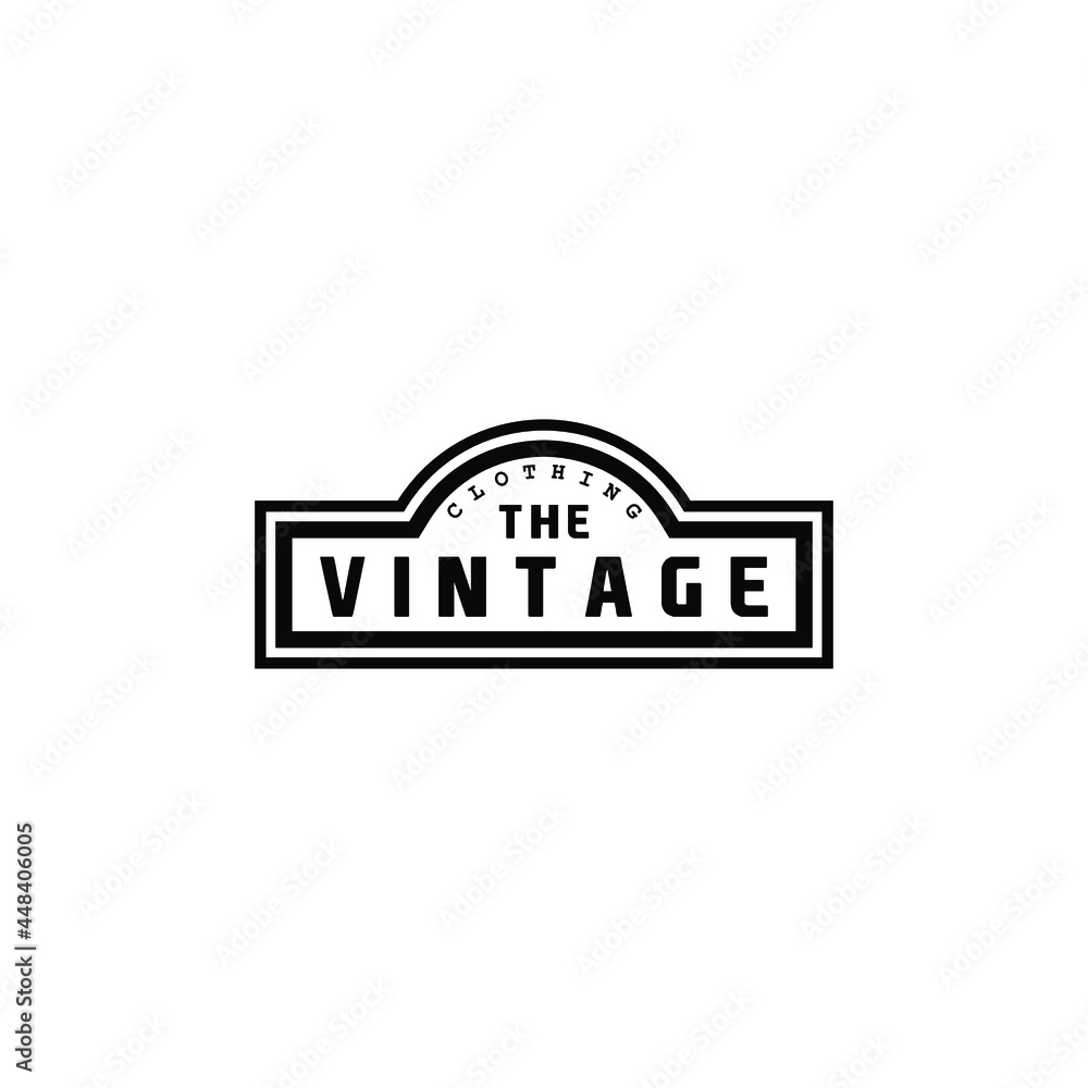 Clothing design logo with a classic concept