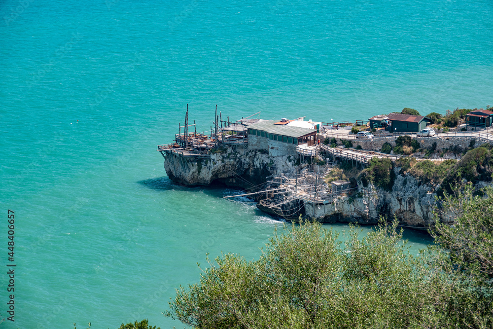 Trabucco nei pressi di Peschici, Gargano, Puglia