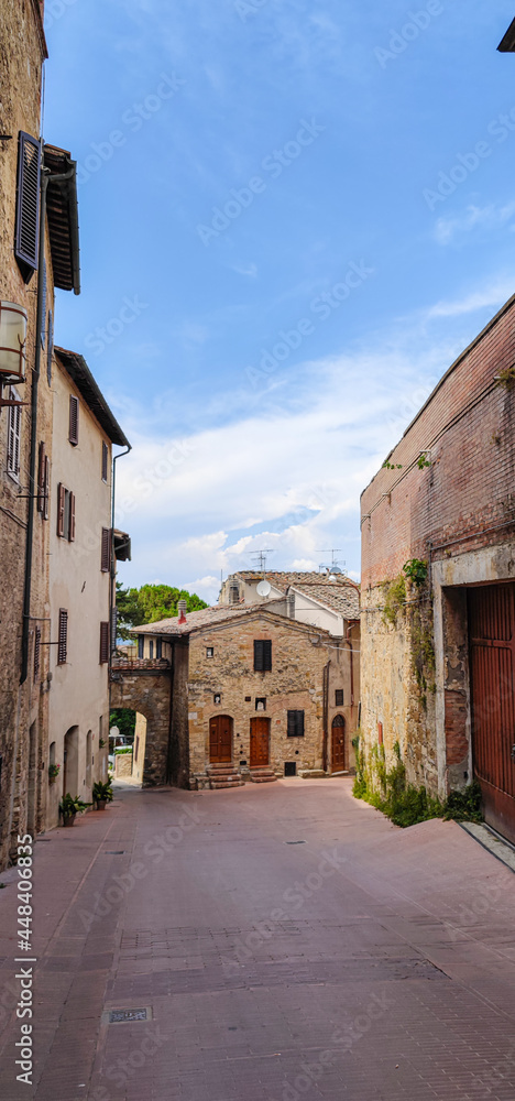 Fototapeta premium Ancient streets in the historic town of San GImignano