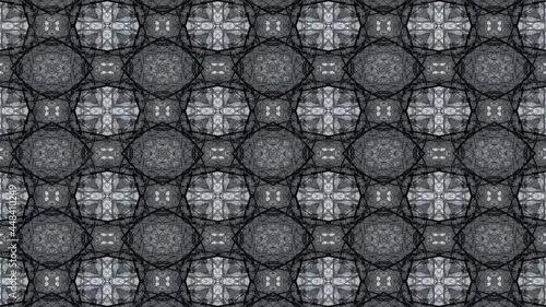 Mosaic fractal geometric kaleidoscopic