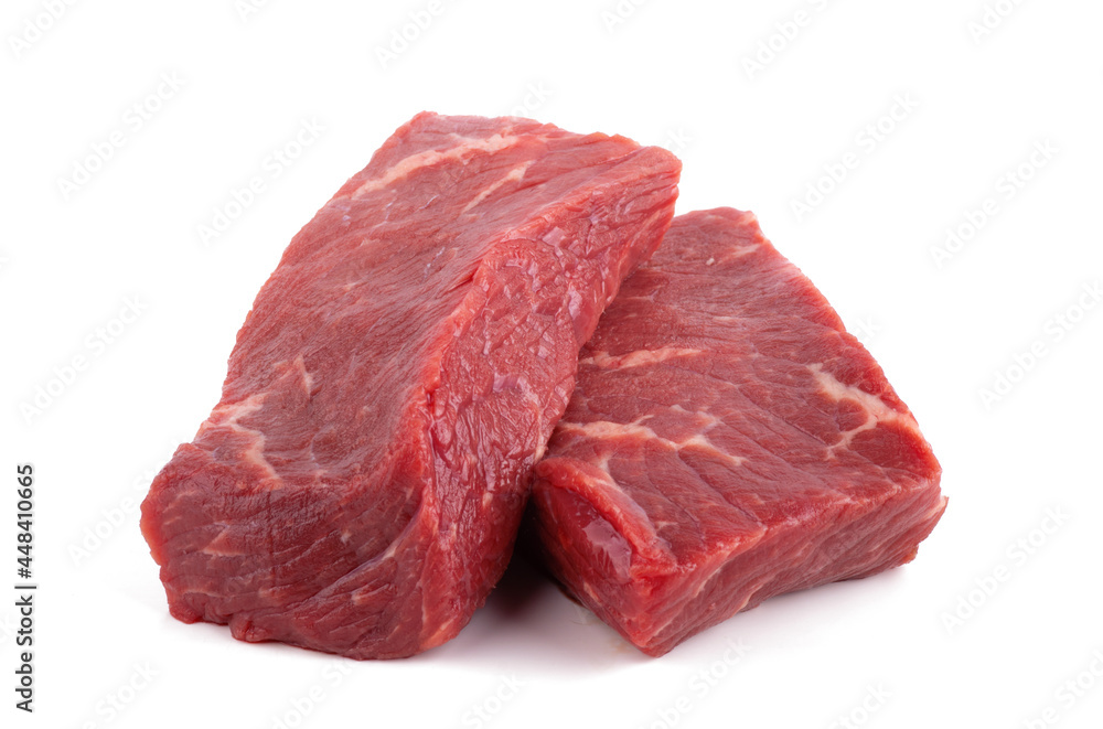beef meat isolated on white background close up