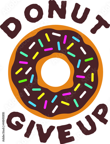 Vector illustration of the donut give up