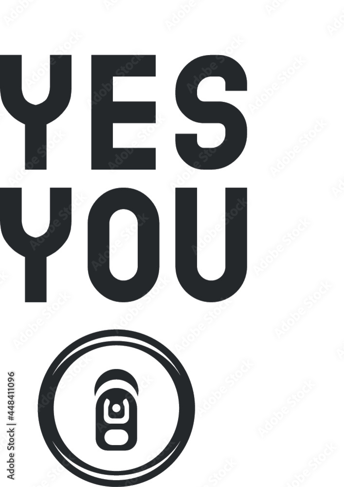 Vector illustration of the Yes you can sign Vector illustration of the Yes you can sign