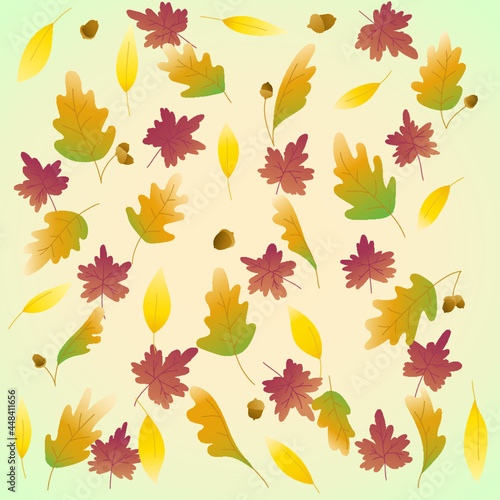 Wallpaper Mural Vector autumn leaves Torontodigital.ca