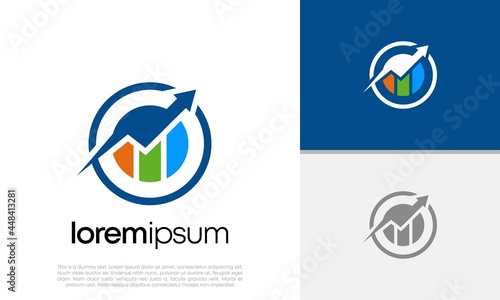 Investment logo. Innovative high tech logo template.