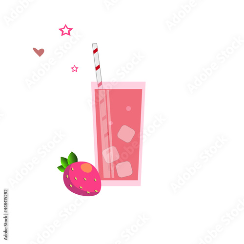 strawberry cocktail with strawberry