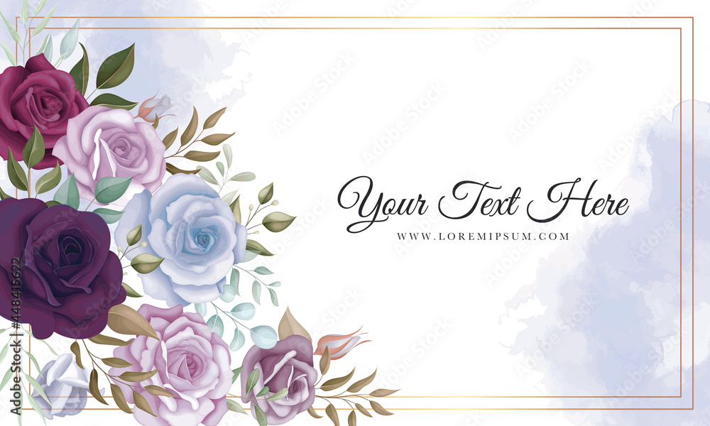 Elegant floral background with beautiful flowers decoration