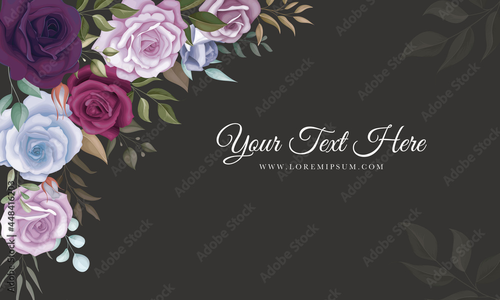 Elegant floral background with beautiful flowers decoration