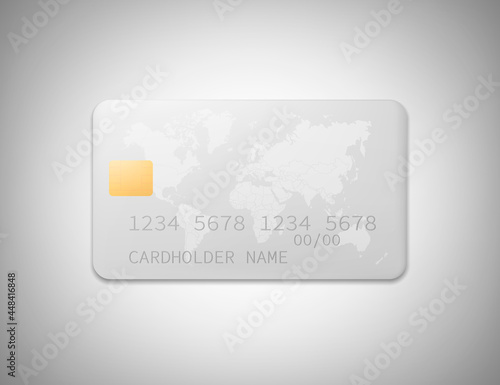 Credit bank card.Vector illustration isolated on white background.
