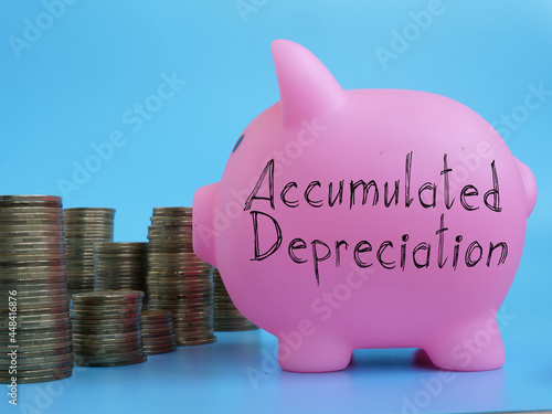 Accumulated depreciation is shown on the business photo using the text photo