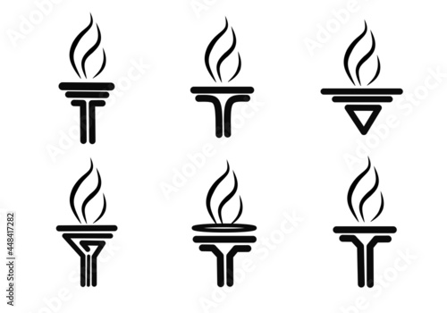 Torch set icon logo