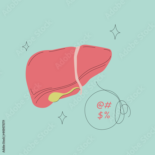 Human Liver Vector Illustration