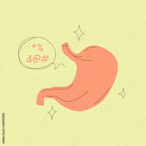 Human Stomac Vector Illustration